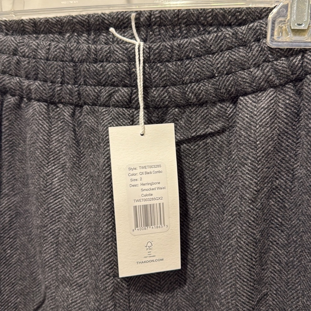 Thakoon Culotte Women's Pants Herringbone Size 2 NWT Gaucho Wool Blend $150 - Picture 2 of 6